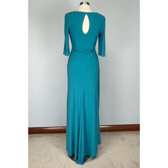 Cameron Blake by Mon Cheri Womens 112652 Formal Gown Maxi Dress Teal size 6 - Picture 11 of 16